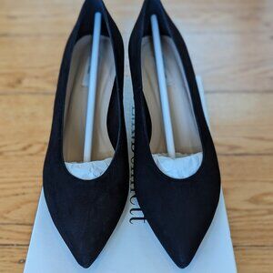 L.K. Bennett suede black Cordea heels sz 40.5 New in box